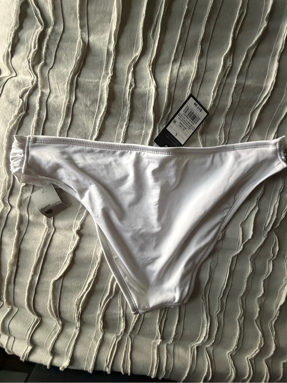 NWT Target (L) Hipster Bikini Swim Bottom White - Picture 3 of 4